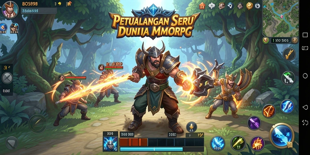 Tampilan menarik dari gameplay BOS898 yang menggambarkan dunia MMORPG.