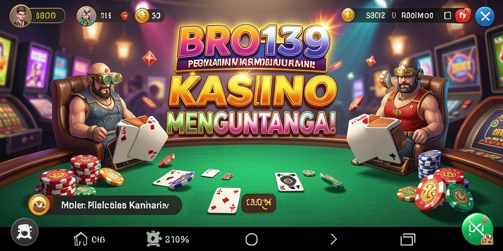 Screenshot gameplay BRO138 yang menampilkan suasana kasino yang mendebarkan.