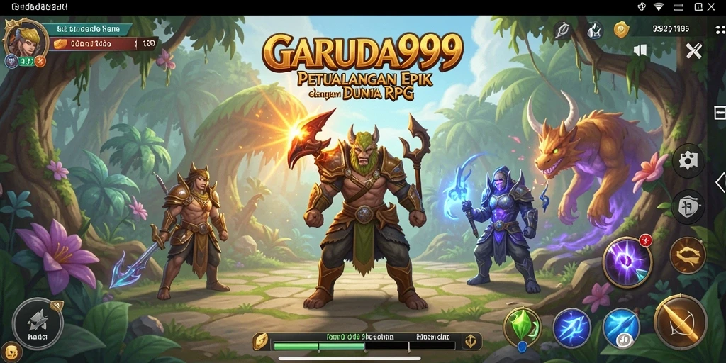 Tampilan gameplay yang mendebarkan di dunia fantasi GARUDA999.