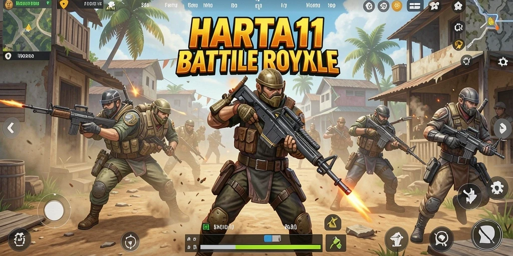 Screenshot gameplay HARTA11 yang menampilkan aksi pertarungan sengit.