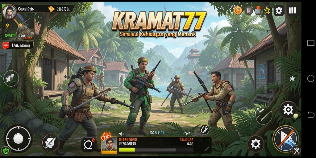 Tampilan gameplay KRAMAT77 dengan grafis menawan dan interaksi karakter.