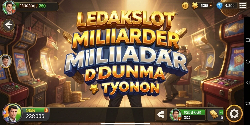 Screenshot LEDAKSLOT menampilkan karakter utama dalam posisi manajerial di game Tycoon.