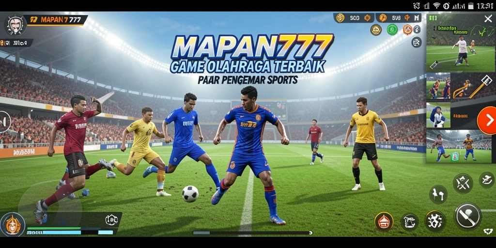 Tangkapan layar MAPAN777 menampilkan aksi seru di lapangan olahraga.