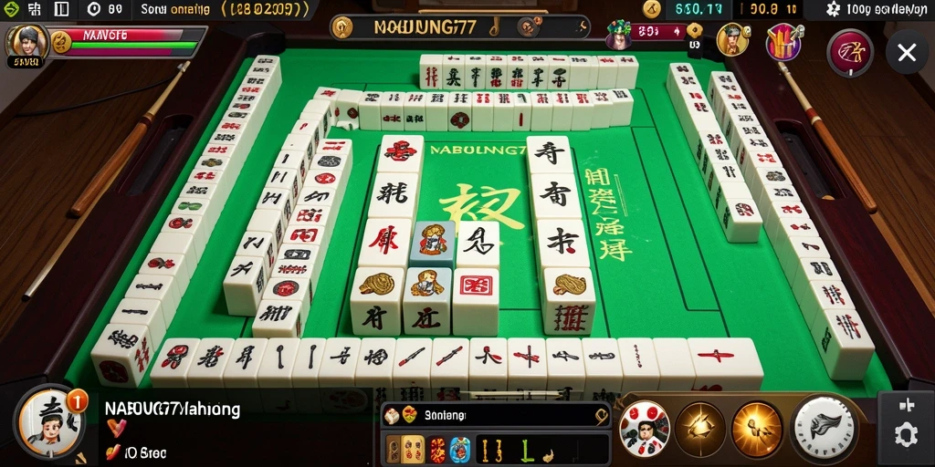 Gameplay seru Mahjong di NABUNG77 dengan grafis menarik.