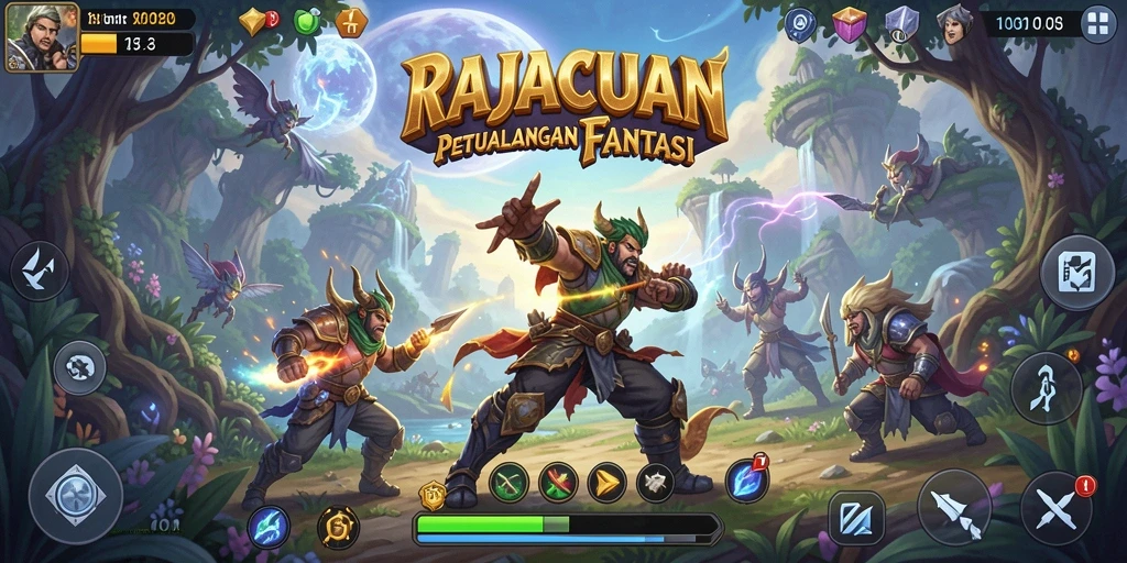 Tampilan menarik dari gameplay RAJACUAN dengan aksi seru.