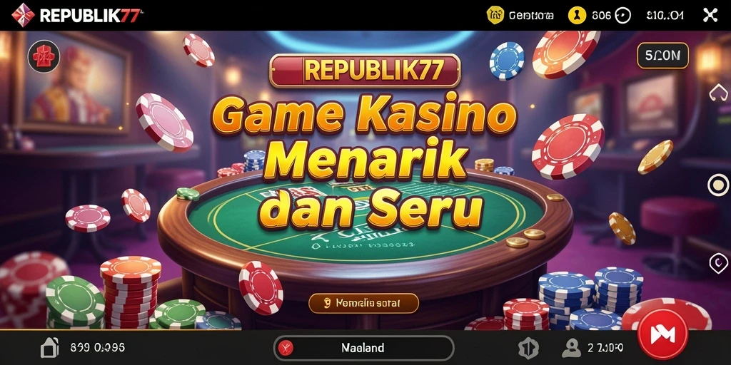 Tampilan menarik dari gameplay Kasino di REPUBLIK77.