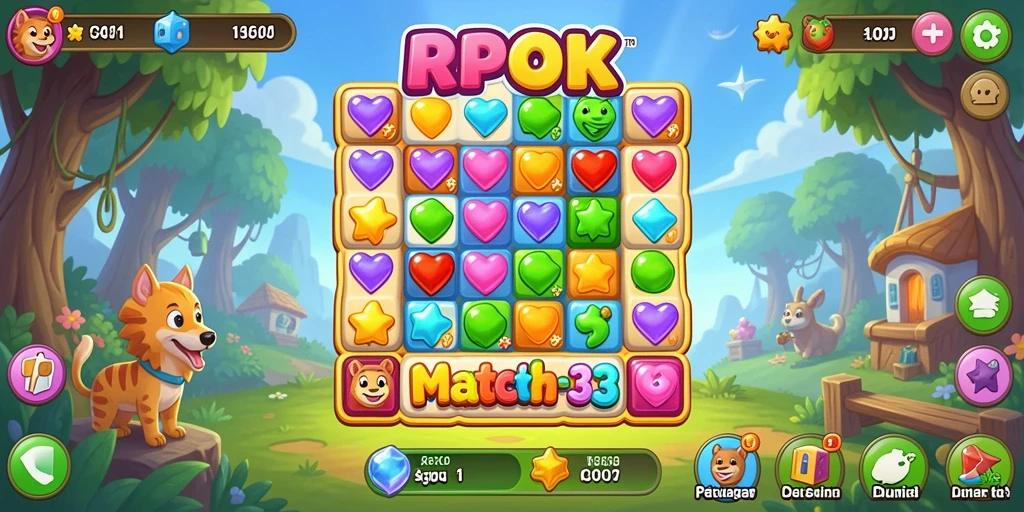 Tampilan gameplay RPOK yang seru dan penuh warna.