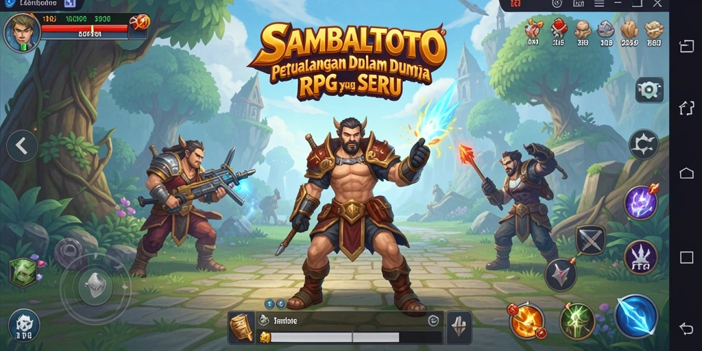 Tampilan gameplay menarik dari SAMBALTOTO dalam pertempuran RPG.
