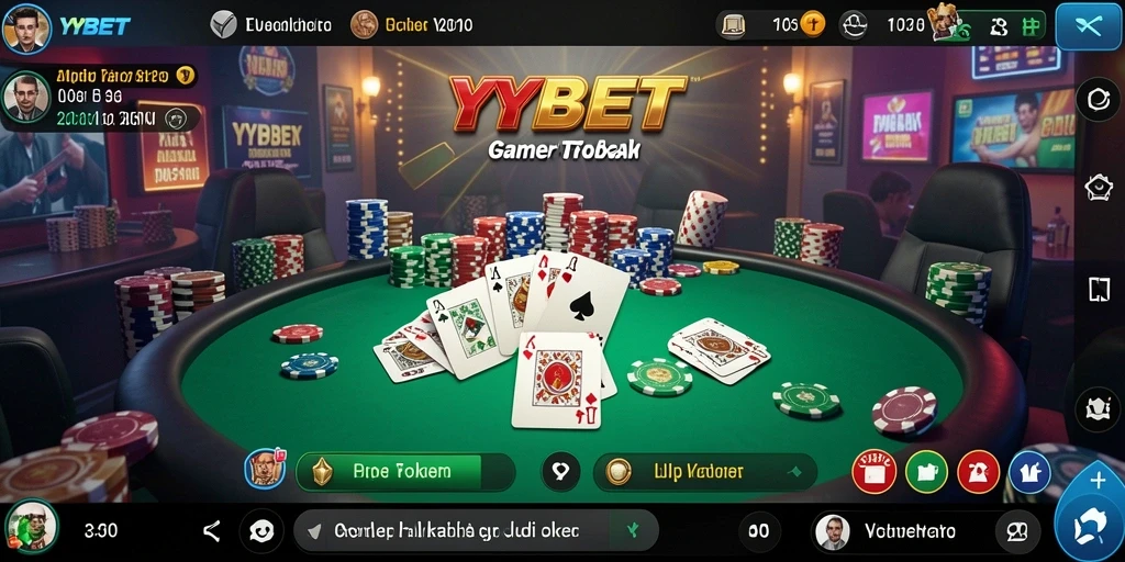 Screenshot gameplay YYBET menampilkan aksi seru permainan Poker.