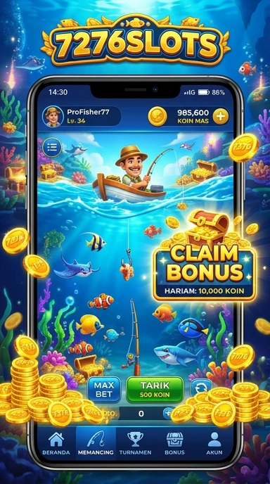 Tampilan aplikasi 7276slots dengan mudah diakses dan navigasi yang sederhana.