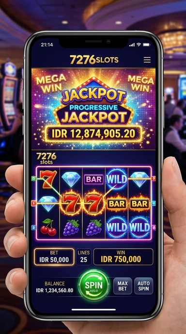 Antarmuka pengguna aplikasi 7276slots menunjukkan kemudahan penggunaan dan kejelasan informasi.